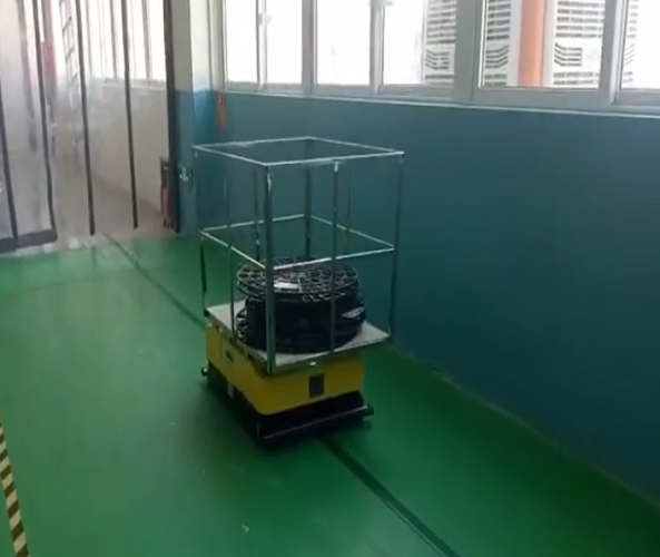 磁條導航雙向背負式AGV應用